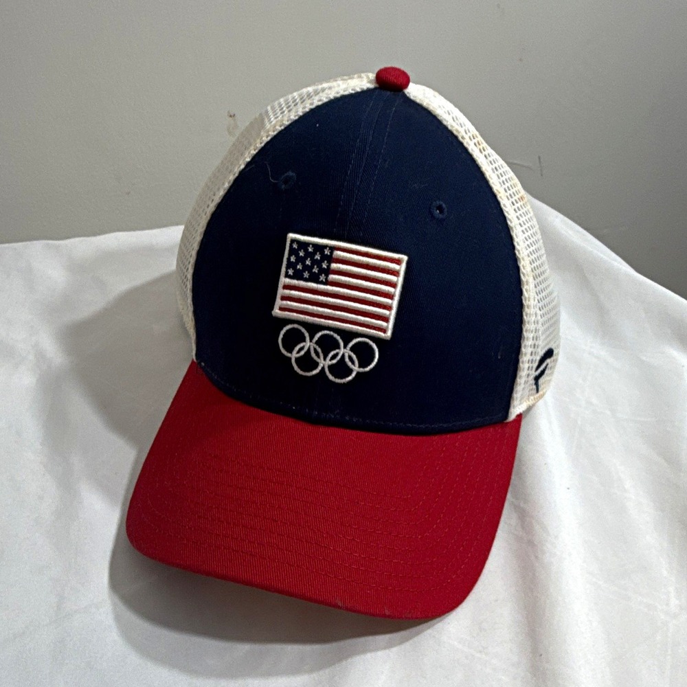 Fanatics Team USA Olympics Trucker Mesh Snapback Cap One Size Blue/Red/White